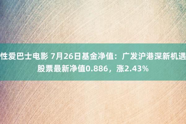 性爱巴士电影 7月26日基金净值：广发沪港深新机遇股票最新净值0.886，涨2.43%