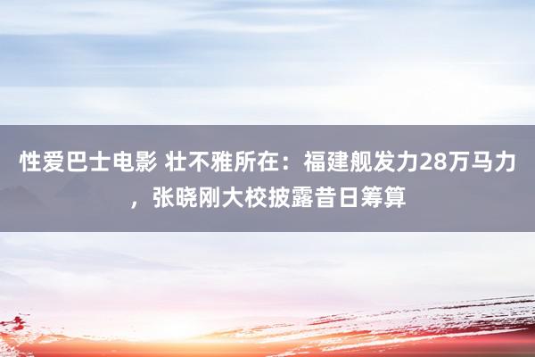 性爱巴士电影 壮不雅所在：福建舰发力28万马力，张晓刚大校披露昔日筹算