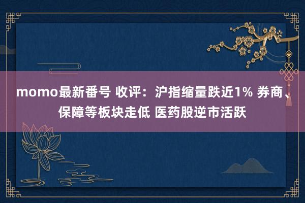 momo最新番号 收评：沪指缩量跌近1% 券商、保障等板块走低 医药股逆市活跃