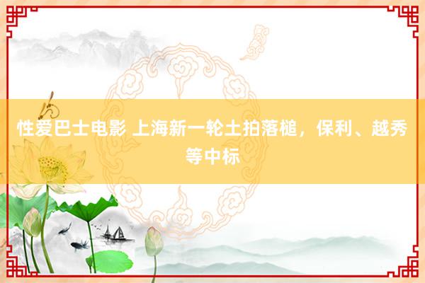 性爱巴士电影 上海新一轮土拍落槌，保利、越秀等中标