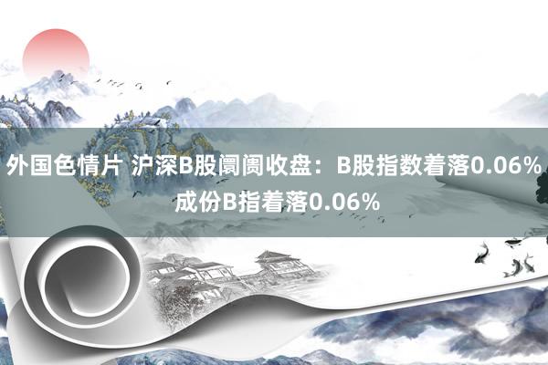 外国色情片 沪深B股阛阓收盘：B股指数着落0.06% 成份B指着落0.06%