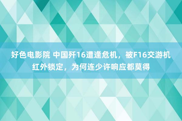 好色电影院 中国歼16遭逢危机，被F16交游机红外锁定，为何连少许响应都莫得