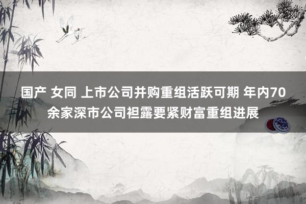 国产 女同 上市公司并购重组活跃可期 年内70余家深市公司袒露要紧财富重组进展